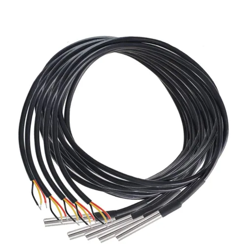 Vista 7 de HiLetgo 5 piezas de sensor de temperatura DS18B20, sonda de temperatura de acero inoxidable, impermeable, paquete de 1 m (paquete de 2)