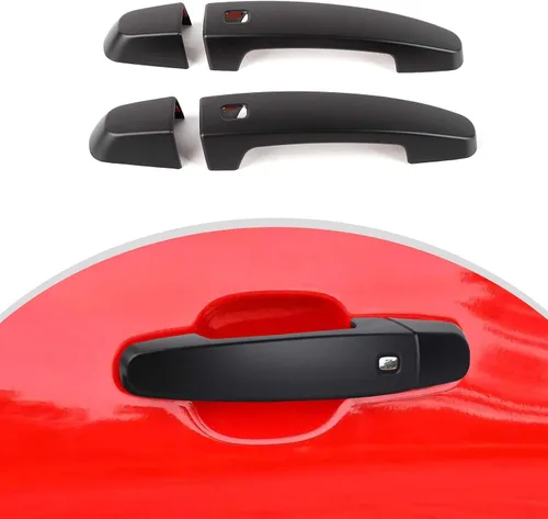 Vista 9 de CheroCar Compatible con Camaro - Cubierta para manija de puerta exterior, accesorios de decoración para exteriores compatibles con Chevrolet Camaro