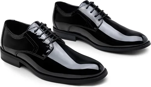 Vista 7 de Vostey Zapatos de vestir para hombre clásicos con punta de ala Brogue Oxfords