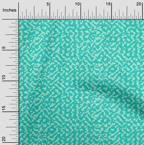 Vista 2 de oneOone Bloque de tela de algodón flexible verde aguamarina para proyectos de manualidades, impresiones de tela por yarda, 40 pulgadas de ancho, DK