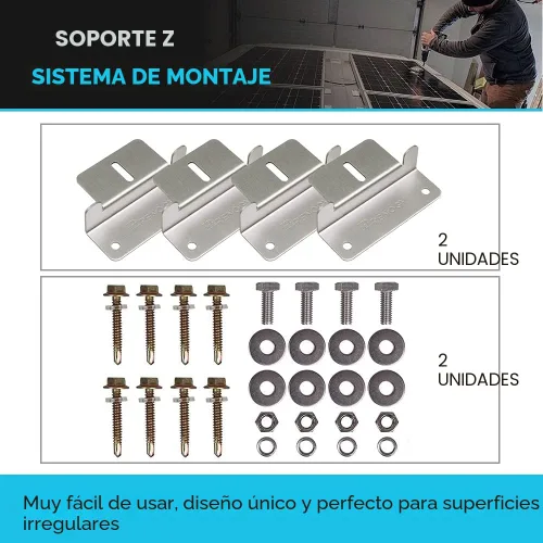 Vista 6 de Renogy - Kit de panel solar monocristalino para caravana de 200 vatios y 12 voltios con controlador de carga Adventurer 30A LCD PWM y soportes