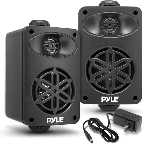 Vista 13 de Pyle USA - Par de altavoces Bluetooth para interiores y exteriores, sistema de altavoces de rango completo de 2 vías de 300 W, doble impermeable, 4
