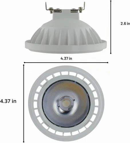 Vista 6 de Satco S12247, bombilla reflector LED AR111, base G53, 3000K, bombilla de repuesto