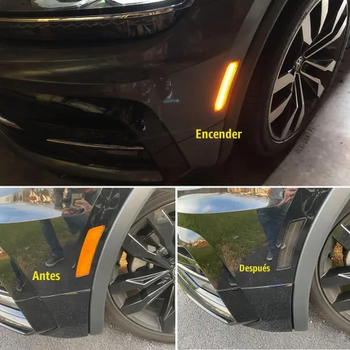 Vista 3 de Luz LED de guardabarros con marcador lateral delantero para VW Volks-wagen Iluminación LED ámbar