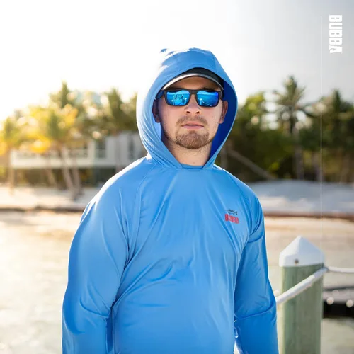 Vista 7 de bubba Sudadera con capucha de estilo de vida definitivo con materiales que absorben la humedad para pesca y uso activo al aire libre