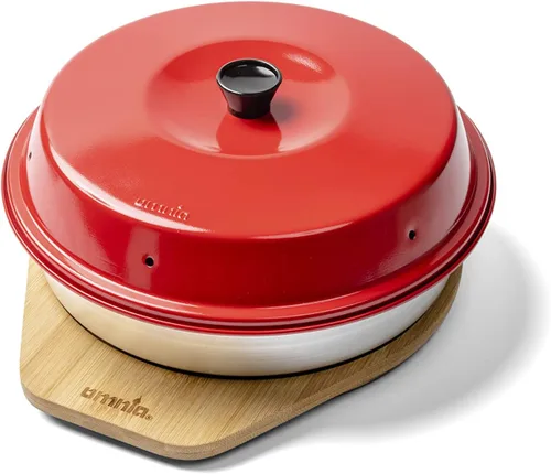 Vista 2 de Omnia Salvamanteles de bambú – Soporte para olla de mesa – Tabla para horno Omnia – Protección de mesa para utensilios de cocina