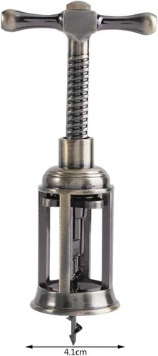 Vista 2 de Abridor de vino, sacacorchos de aleación de zinc con abrebotellas multifuncional, tornillo de corcho multifuncional manual para camarero