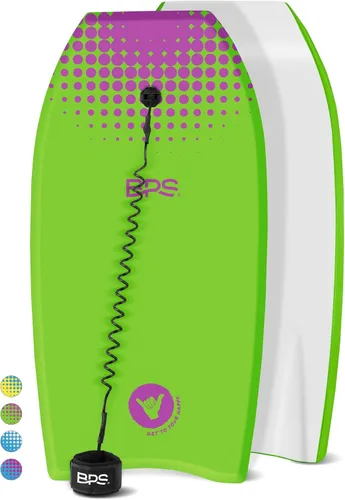 Vista 10 de BPS Tabla de Bodyboard "Shaka" de Nueva Zelanda para Todas las Condiciones de Olas - Ligera con Núcleo de EPS, Parte Inferior Lisa de HDPE, Tablas