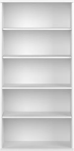 Vista 5 de Bush EO105WH Easy Office - Estantería de 5 estantes de 73 pulgadas de alto, color blanco