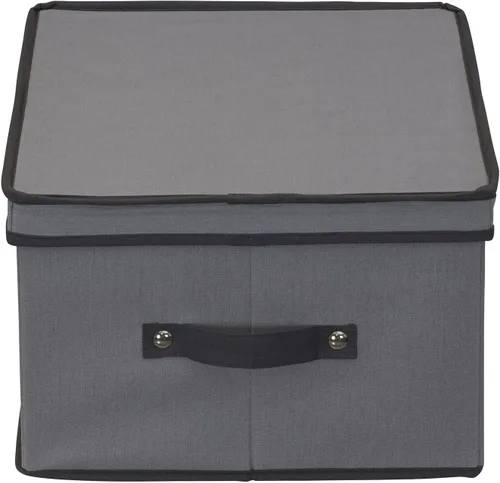 Vista 6 de Household Essentials Caja de almacenamiento para copas de vino tipo globo, estructura resistente y asas, panel con ventana, tapa completamente