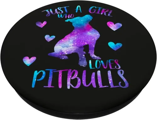 Vista 2 de Just a Girl Who Loves Pitbulls - Soporte para teléfonos y tabletas, Negro
