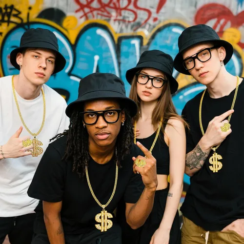 Vista 5 de 90s Accessories Outfit for Men 80s Hip Hop Costumes Kit Fake Gold Chain Twist Leg Punk Sunglasses and Rings Adjustable Boom Box Rapper Accessories