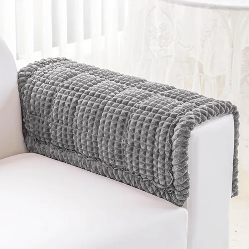 Vista 23 de Funda para sofá para perros lavable, fundas para sofá para mascotas antideslizantes para sofá, manta para sofá de perro peluda para protector de Gris