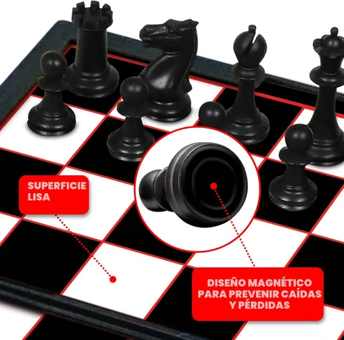 Vista 8 de Gamie juego de tablero magnético incluye 12 juegos de diversión retro – 5 pulgadas diseño compacto – en caja individual– enseña estrategia y enfoque