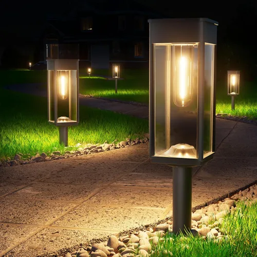 Vista 7 de BITPOTT Luces solares para caminos al aire libre, luces solares brillantes para exteriores, impermeables, IP65, paquete de 2 luces de jardín