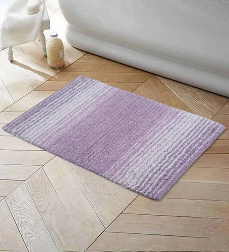 Vista 49 de Home Weavers Gradation Collection - Alfombra de baño 100% algodón, suave y absorbente, antideslizante, lavable a máquina, rectangular, 17 x 24 Beige