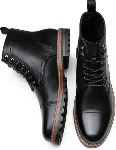 Vista 4 de Jousen Mens Boots Premium Leather Cap Toe Casual Boots Chukka Dress Boots for Men