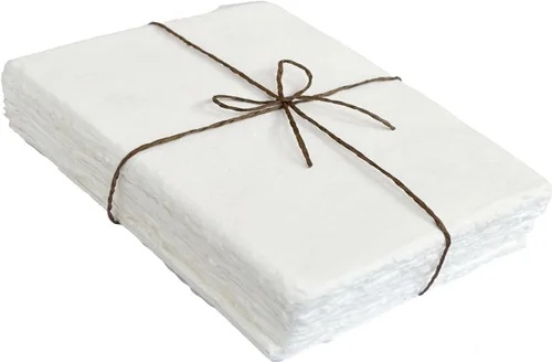 Vista 9 de Papel de algodón hecho a mano con borde Deckle de algodón reciclado, tarjeta mixta para tarjetas de colocación/acompañantes, tarjetas de lugar