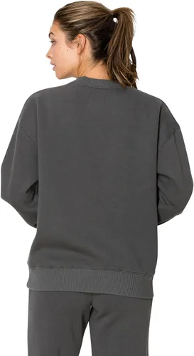 Vista 59 de Cali1850 Sudadera Cloud Nine Fleece Crew para mujer, ajuste relajado, cuello acanalado, puños y dobladillo