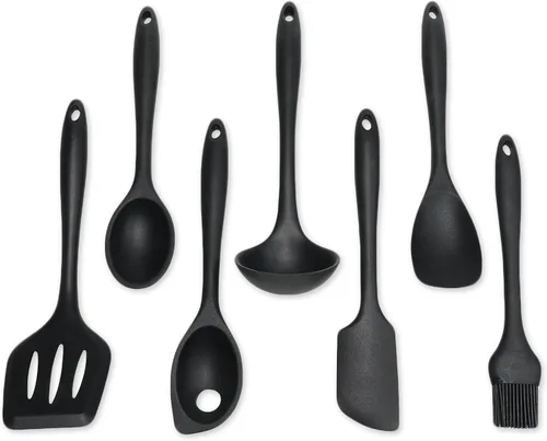 Vista 9 de Chef Craft Juego de herramientas de cocina de silicona premium multicolor de 5 piezas, surtido (42086)