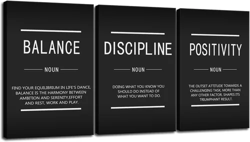 Vista 17 de Arte de Pared Motivacional 40 Razones para Entrenar 3 Piezas Pintura Impresión en Lienzo Decoración de Oficina Póster Mentalidad Millonaria