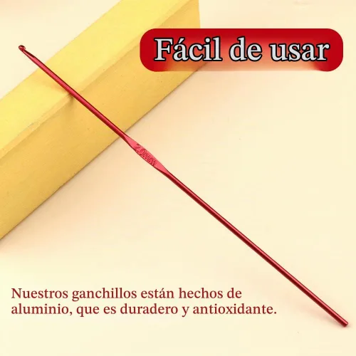 Vista 4 de Iuuidu - Gancho de ganchillo de aluminio de 0.079 in, agujas de ganchillo lisas