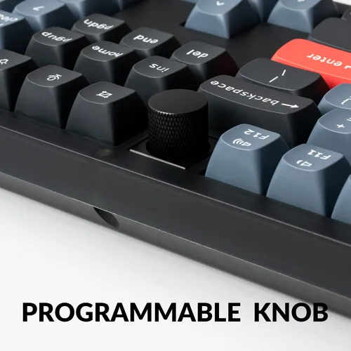 Vista 3 de Keychron V6 - Perilla de teclado mecánico personalizado con cable, versión QMKVIA de tamaño completo programable con interruptor rojo Keychron K Pro