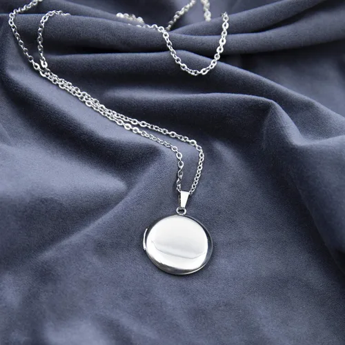 Vista 6 de PHOCKSIN Relicario collar para mujer que sostiene imágenes relicario de fotos para niñas Pulido y grabado Forever in My Heart& I Love You Mom