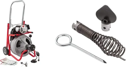 Vista 8 de RIDGID Paquete de máquina de limpieza de drenaje K-400 con cortador T-232 y accesorios