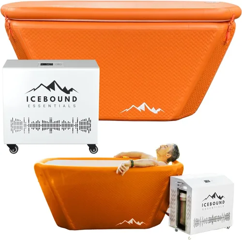 Vista 10 de Bañera fría con enfriador de agua – Enfriador de agua caliente y fría eficiente de 1 HP para baño de hielo – Bañera de hielo premium con enfriador