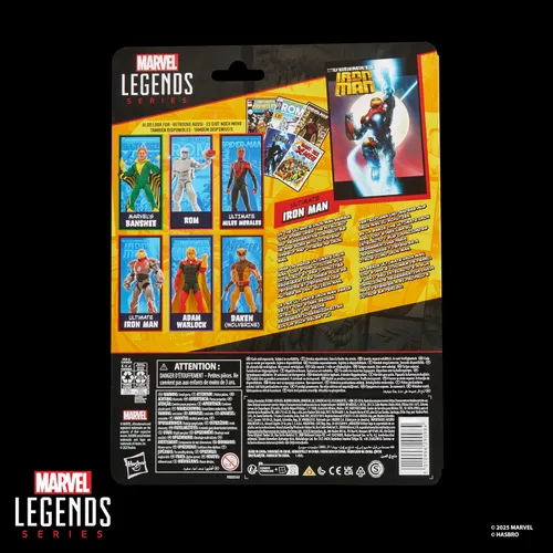 Vista 15 de Serie Marvel Legends Ultimate Iron Man, Figura de acción coleccionable de 6 pulgadas inspirada en cómics con accesorio de cómic a