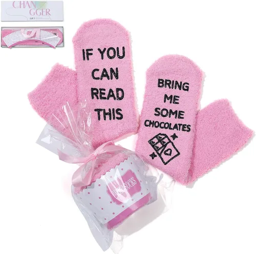 Vista 41 de CHANGGER Calcetines unisex con texto en inglés "If You Can Read This Bring Me Some Fuzzy Funny Saying Crew Socks Christmas Unisex Gift