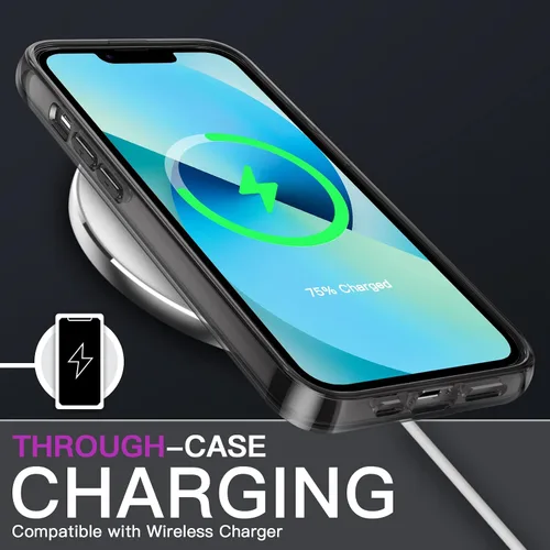 Vista 7 de JETech Funda 5 en 1 para iPhone 13 de 6.1 pulgadas, con 2 protectores de pantalla y 2 protectores de lente de cámara, película de vidrio templado