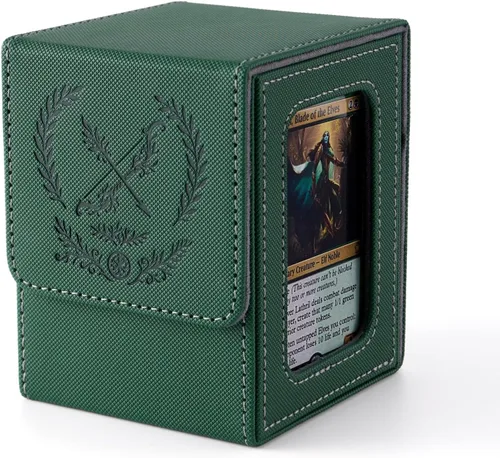 Vista 36 de Venssu Angel Themed MTG Deck Box with Commander Display (White and Grey)