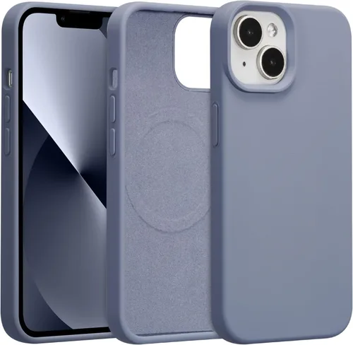 Vista 207 de Funda magnética de silicona para iPhone 13 Pro, color blanco antiguo [Compatible con Magsafe] [Forro de microfibra suave antiarañazos], funda