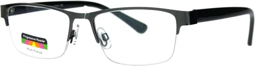Vista 5 de Gafas de lectura progresivas de enfoque múltiple 3 poderes en 1 lector rectángulo medio borde