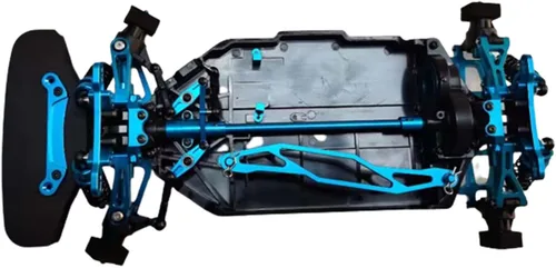 Vista 3 de 1/10 aleación actualización RC chasis TT02 marco kit eje impulsión coche turismo