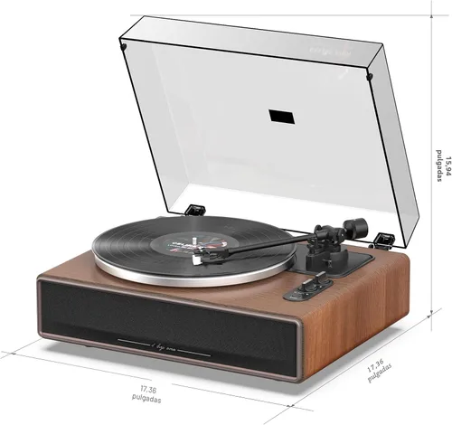 Vista 8 de 1 BY ONE tocadiscos inalámbrico HiFi Nogal