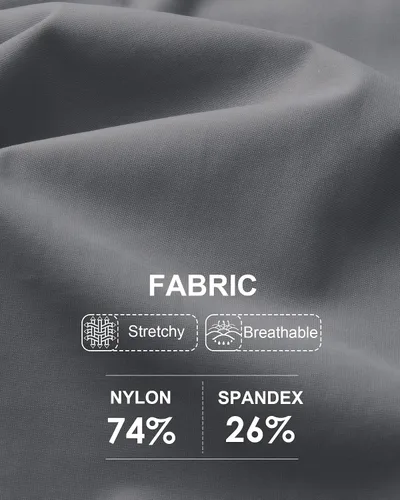 Vista 3 de Alimens & Gentle Pantalones de vestir elásticos para hombre, pantalones de golf sin planchado, cintura ampliable, parte delantera plana, pantalones