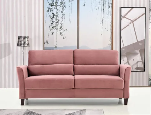 Vista 17 de Container Furniture Direct Stoughton - Sofá biplaza tapizado moderno de mediados de siglo con brazos inclinados para sala de estar, 57.88 pulgadas