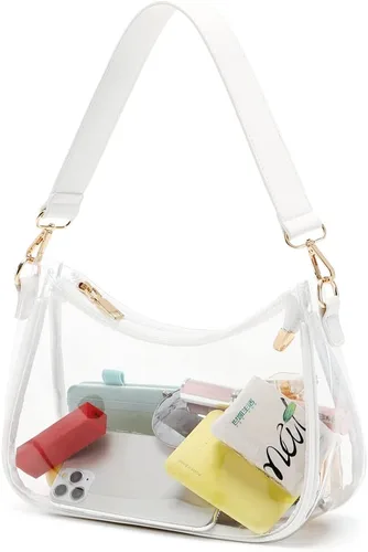 Vista 33 de CYHTWSDJ Bolsos de hombro para mujeres, lindo bolso tote tipo hobo con cierre de cremallera y mini cartera de mano Nailon Negro