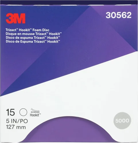 Vista 2 de Trizact 3M Trizact Hookit - Disco de espuma, 30562, 5 pulgadas, 5000