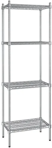 Vista 17 de Kit de 4 estantes de epoxi verde NSF de 21 x 72 pulgadas con postes de 86 pulgadas, estantería de almacenamiento resistente, kit de estantería