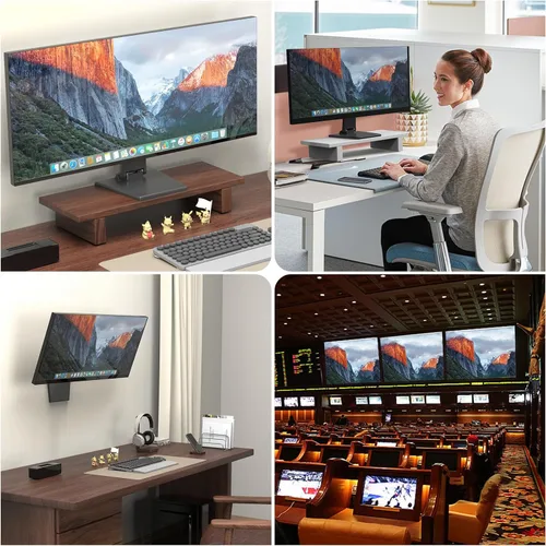Vista 7 de Babibobibi Soporte VESA plegable - 2.953 x 2.953 in/3.937 x 3.937 in Soporte para monitor LCD/PC, negro, plano y adaptador de monitor único