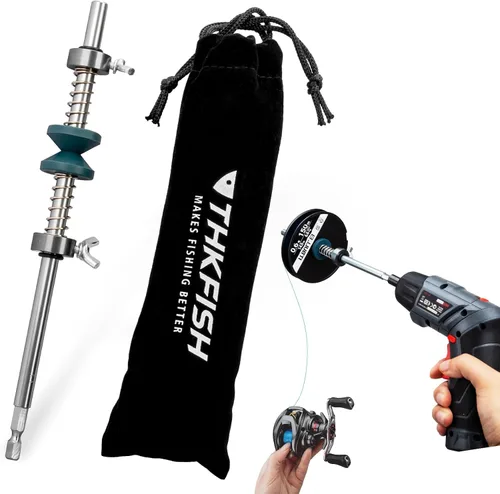 Vista 15 de THKFISH Carrete de línea de pesca Bobinador de línea de pesca Carrete de pesca Accesorios de pesca Ajustable Estable Portátil Carrete de línea