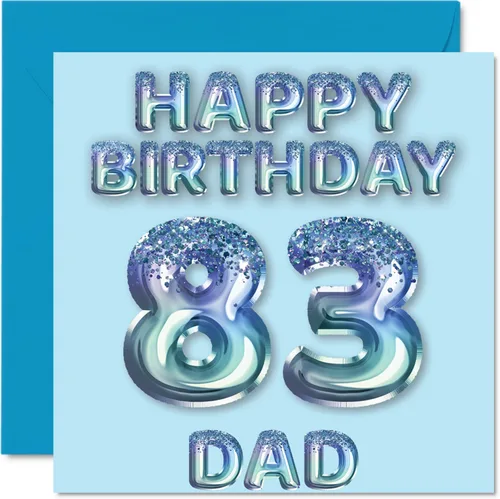 Vista 141 de Stuff4 Tarjeta de primer cumpleaños para niños, globo de fiesta con purpurina azul, tarjetas de feliz cumpleaños para niño de 1 año, nieto, hijo, 57
