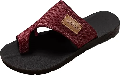 Vista 7 de Sandalias ortopédicas para mujer con soporte de arco, sandalias planas de verano para playa, sandalias cómodas para fascitis plantar