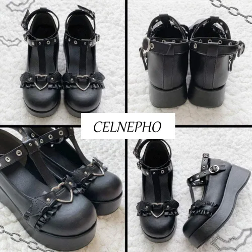 Vista 4 de CELNEPHO - Zapatos estilo Mary Jane para mujer, con un adorable lazo decorativo, punta redon4da, correa en T en el tobillo, estilo lolita