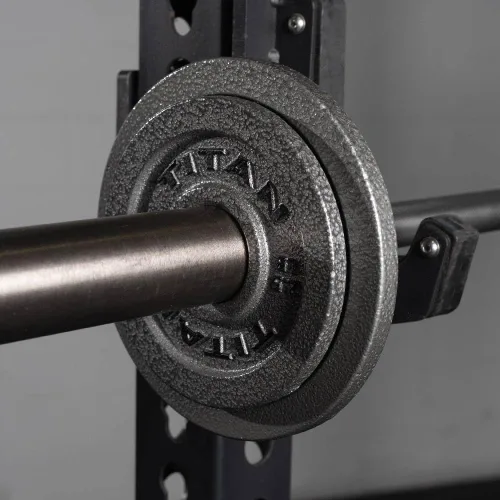 Vista 3 de Titan Fitnes Cast Iron Olympic Plates, Classic Weight Plate Design, Hammer Finish