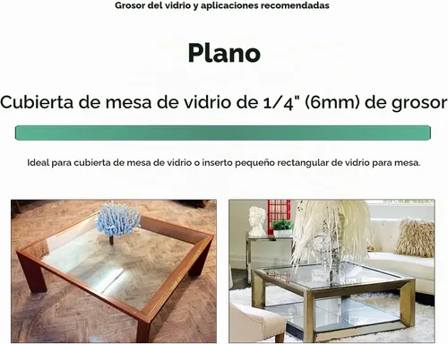 Vista 12 de Superficie de mesa de vidrio templado transparente cuadrada de 18 pulgadas con borde plano pulido y 1/4 de pulgada de grosor para mesas de comedor